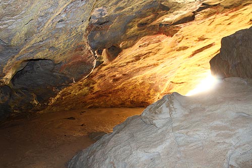 Glowing colors of the sea cave at Hug Point