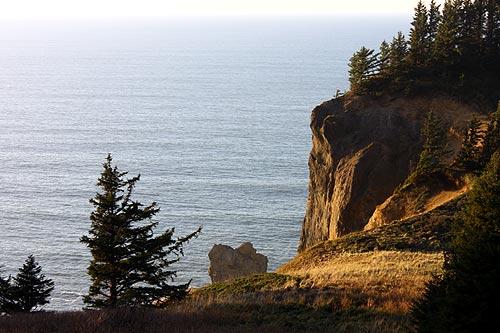 Cube Rock and the cliffs of Cape Falcon