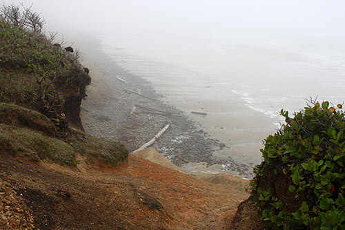 Newport's Moolack Beach in a rainy, wet mood