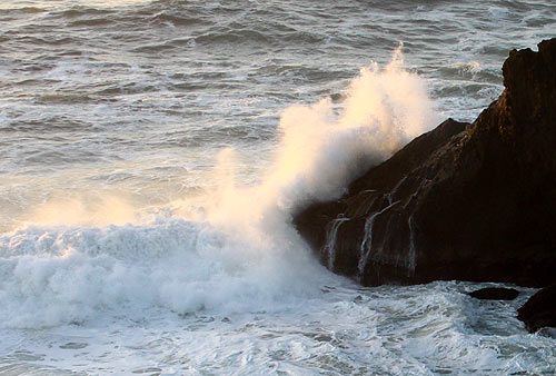 Newport storm waves