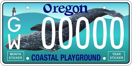 Oregon Coast Whale License Plate Appears to be a Go
