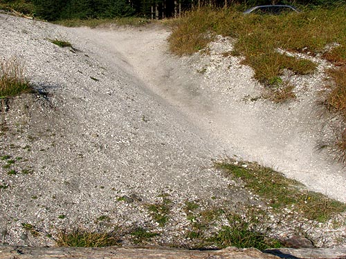 Photo: the access at Bob Creek Wayside is an actual shell midden