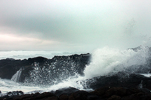 Yachats  storm waves