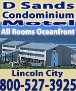 Free, fresh baked cookie upon check-in is just the start. All rooms beachfront and up against Lincoln City's most famous stretch of beach: the D River. Each room comes as a suite or mini-suite, and has a kitchen and balcony or patio. Some w/ gas fireplaces, while all have a DVD Players; movies to rent come with free popcorn. Heated indoor pool, a spa, and this fabulous beach is lit at night. Rooms sleep from two, four to six - including a deluxe fireplace suite. Gift certificates orspecial occasion packages