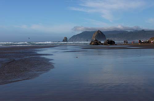 Cannon Beach's southern end, looking north