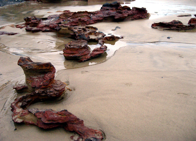 Rare, Surreal Find Along Oregon, Washington Coast: Red Towers 