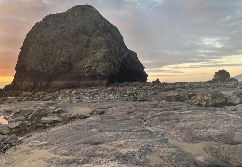 Oregon Coast Storms Reveal What's Beneath Cannon Beach at Silver Point 