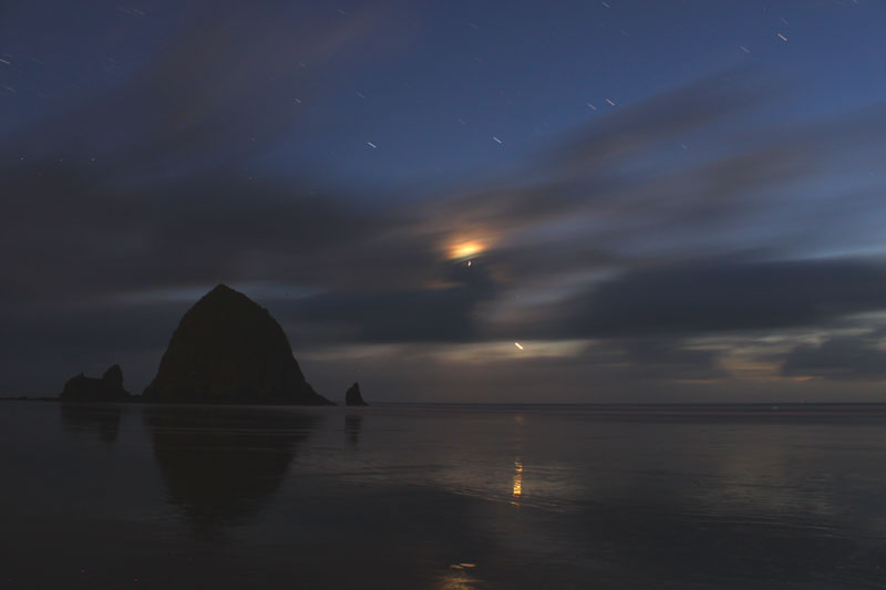 The Marvels of Lunar Moments on Oregon Coast 