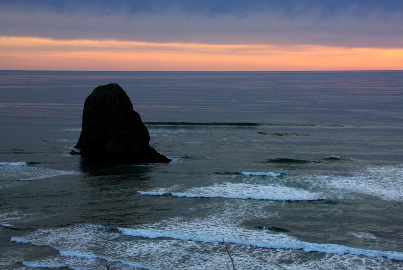 Like Day and Night on Oregon Coast: Different Faces Just S. of Cannon Beach 