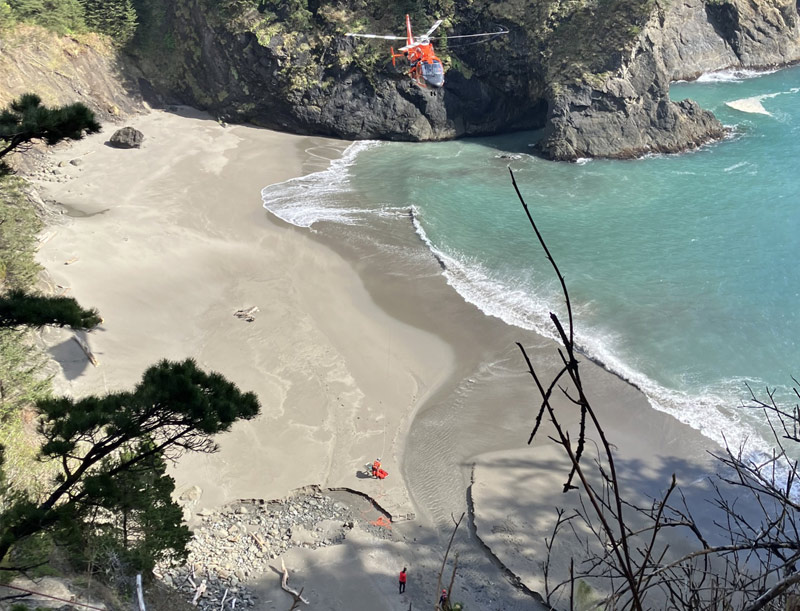 One Deceased in Harrowing Fall, Rescue on S. Oregon Coast - Near Brookings