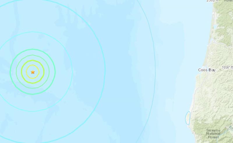 Two Quakes Off South Oregon Coast - No Tsunami Alert 