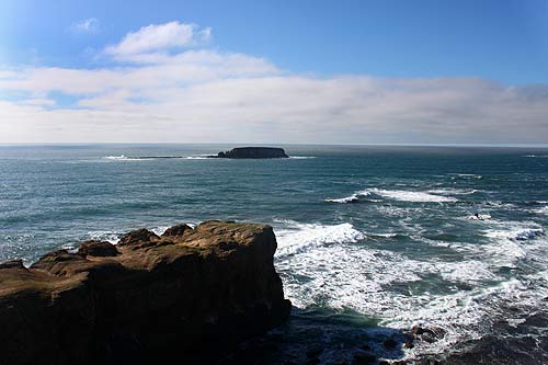 Devil's Punchbowl on the coast, where weather will be warm but plenty of clouds will be around this week