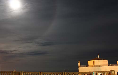 Moon Halos Hover Over Central Oregon Coast