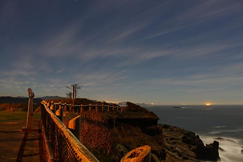 Above: Devil's Punchbowl after dark