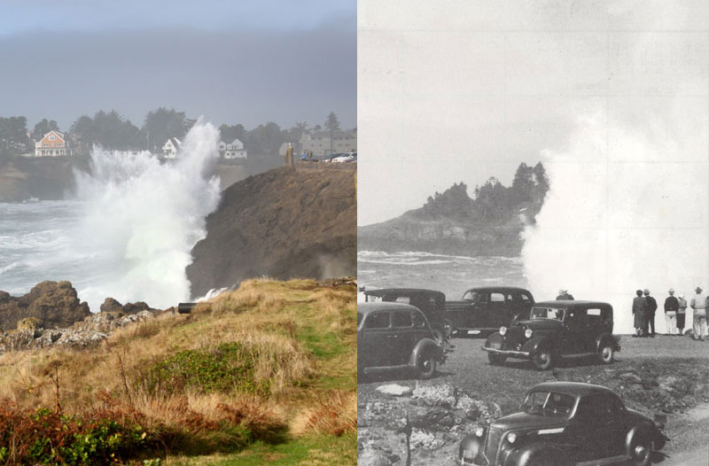 Depoe Bay's Spouting Horn Then and Now: Oregon Coast History