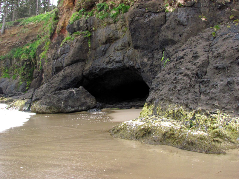 Heceta Head Cave and Different Sides