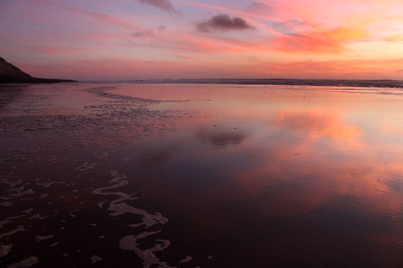 That Silken Glow that Neptune Beach Gets | Central Oregon Coast