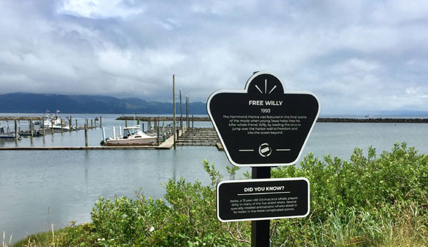 Free Willy Jump Scene Site on N. Oregon Coast Gets Signage 