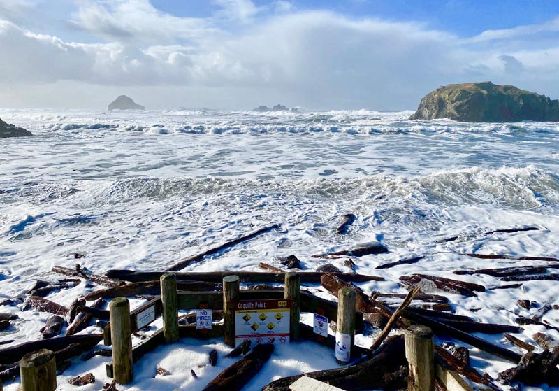 Wind Warning, Waves Up to 25 Feet for South Oregon Coast; N. Coast Not Far Behind