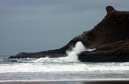 Some Snow Still for Oregon Coast Range; Waves Get Massive 