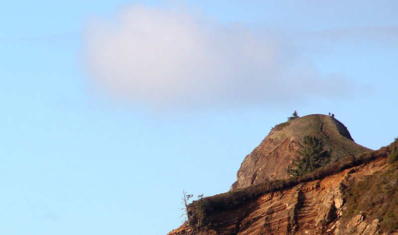 God's Thumb seen from below, Lincoln City