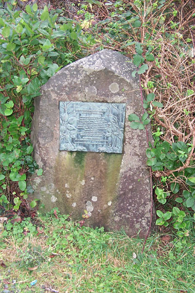 Plaque at secret park