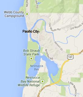 Pacific City, Oregon Coast map
