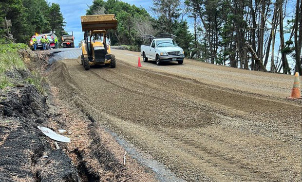 Road Near Newport Buckles, Crews Now Working on Oregon Coast Highway That's Still Shifting