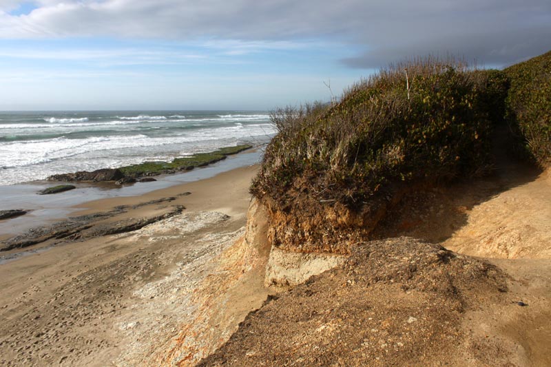 Moolack Beach, Just North of Newport - Mysterious Objects in Cliffs