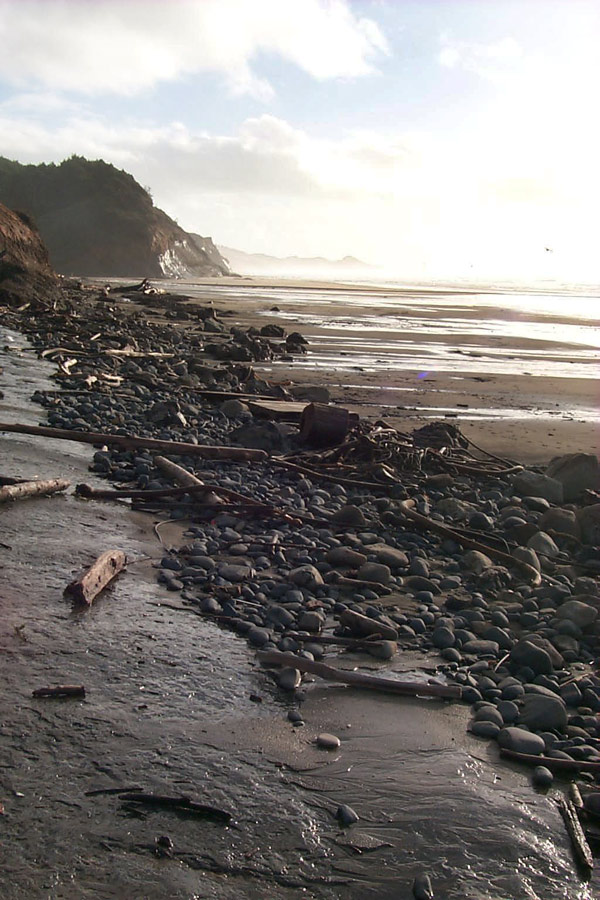 Moolack Beach - Odd, Soft, Gray Rock, Just North of Newport