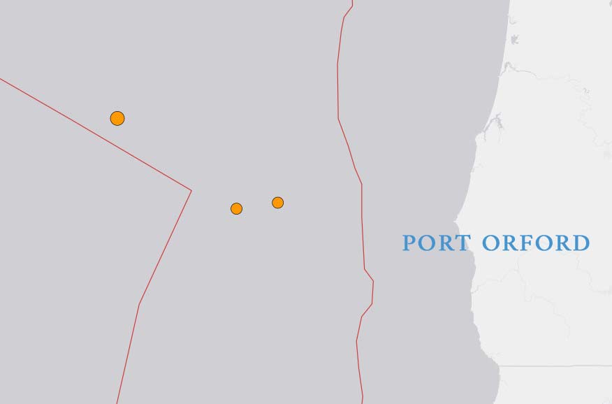 Three Small Quakes Off Southern Oregon Coast