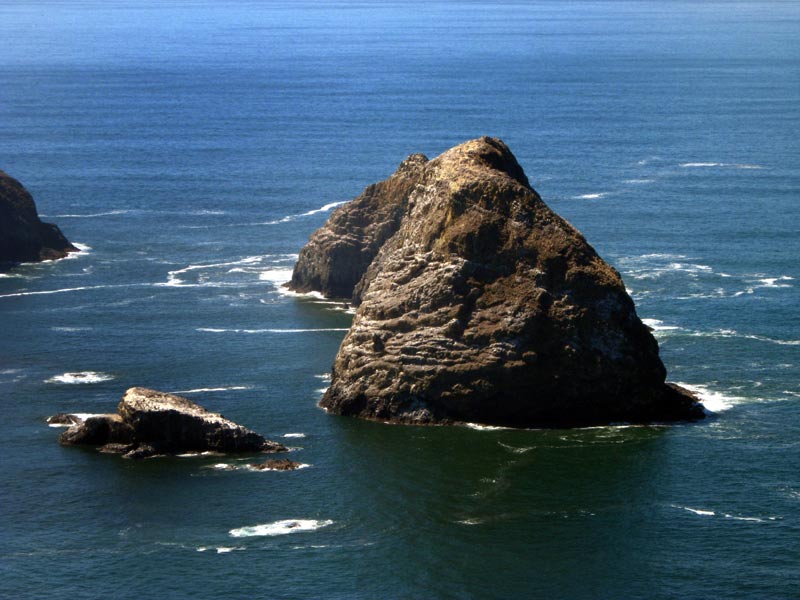 Oceanside's Three Arch Rocks, from Above, National Refuge