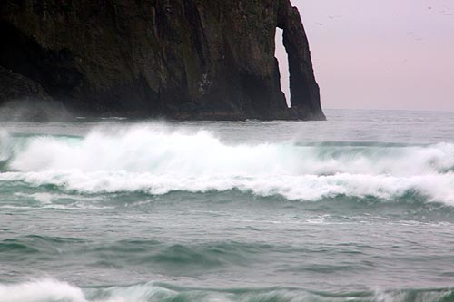 big waves at Pacific City