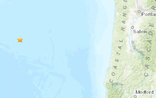 Three Small Quakes Off Oregon Coast Wednesday, No Warnings 