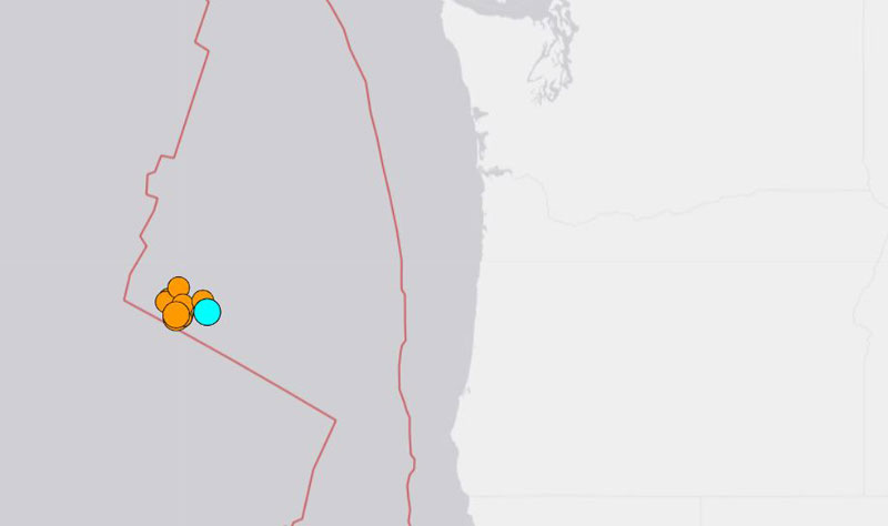 So Far, Nearly 50 Quakes Off Oregon Coast In 24 Hours 