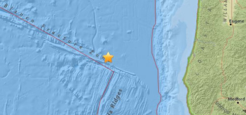 4.0 Quake Off the Southern Oregon Coast Sunday, No Alerts