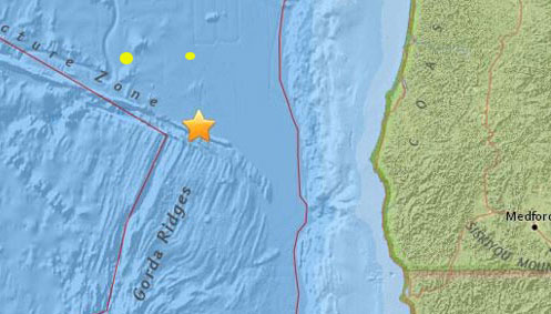 Series of Small Quakes Off Oregon Coast Sunday, Monday 