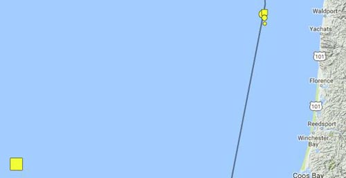 Swarm of Five Small Quakes Off Oregon Coast Last Week