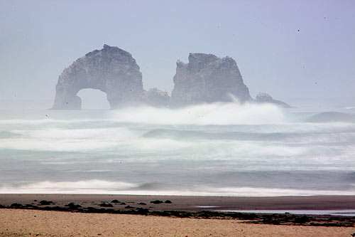 Stormy waves at Rockaway Beach