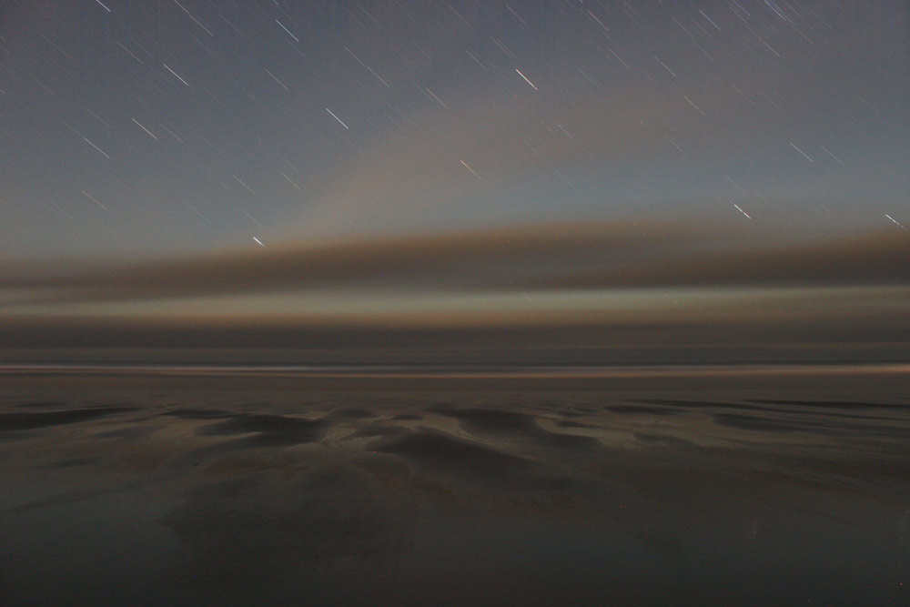 Seaside at night