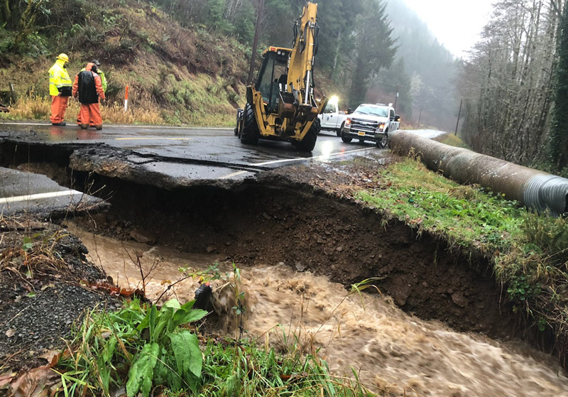 Two Road Washouts on N. Oregon Coast Could Drastically Affect Traffic, Agencies Scramble to Fix 