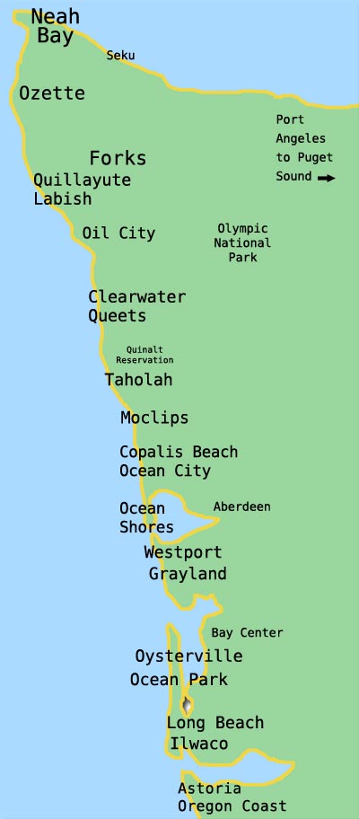 Washington Coast Map