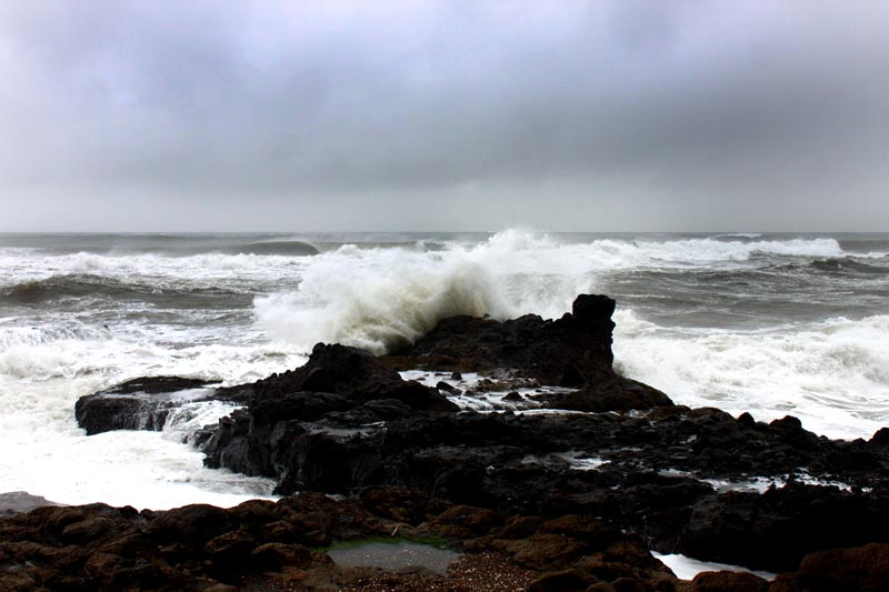 804 Trail Crazed Storm Waves, Yachats Oregon Coast