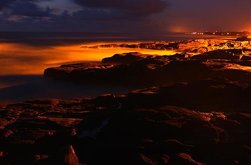 Photo: Yachats at night, but this is probably what it looked like as a lava field